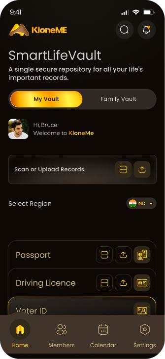 Home screen